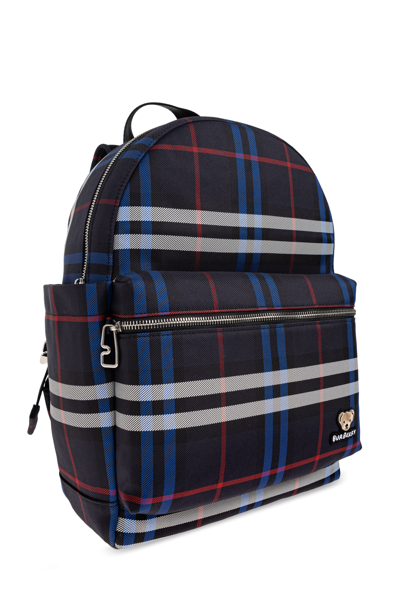 Navy blue Backpack with check pattern Burberry Kids - Vitkac AS